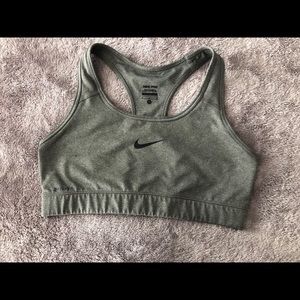 Nike pro sports bra grey size medium